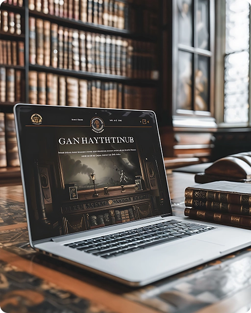 Author website design mockup